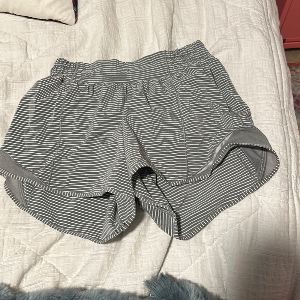 CUTEST PAIR OF LULU SHORTS!!! Hottie hot, gray and white stripes